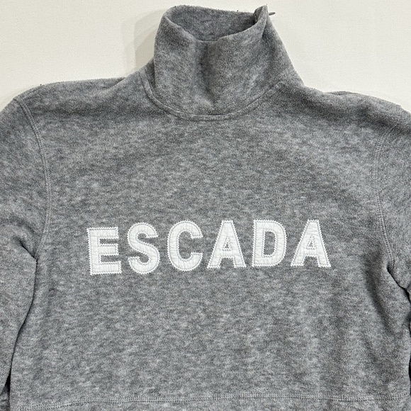 Vintage ESCADA SPORT Gray Fleece Pullover Sweatshirt Top Women's Small - Picture 2 of 16